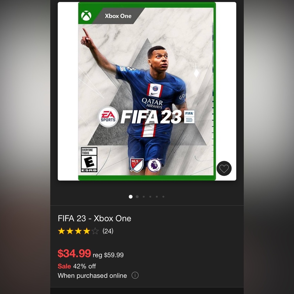 FIFA 23 Xbox one game NWOT